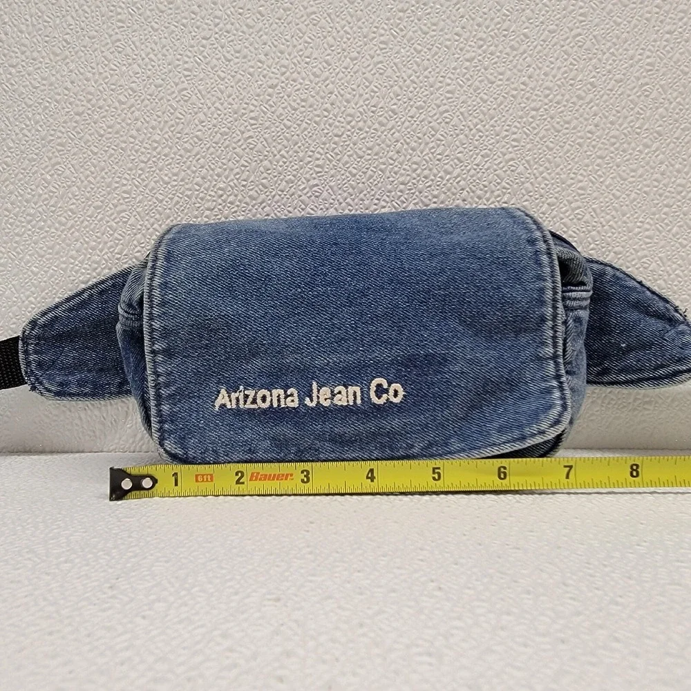 Vintage Arizona Jean Co. Kids Blue Denim Fanny Pack Waist Bag 90s - Adjustable